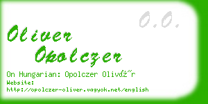 oliver opolczer business card